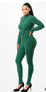 "Mean Green" 2pc Sweater Set