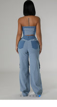 Load image into Gallery viewer, Patchwork 2pc Denim Set