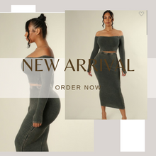 Load image into Gallery viewer, &quot;Set You Straight&quot; 2pc Skirt Set