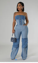 Load image into Gallery viewer, Patchwork 2pc Denim Set