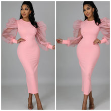 Load image into Gallery viewer, Skylar Sheer Sleeve  DRESSES