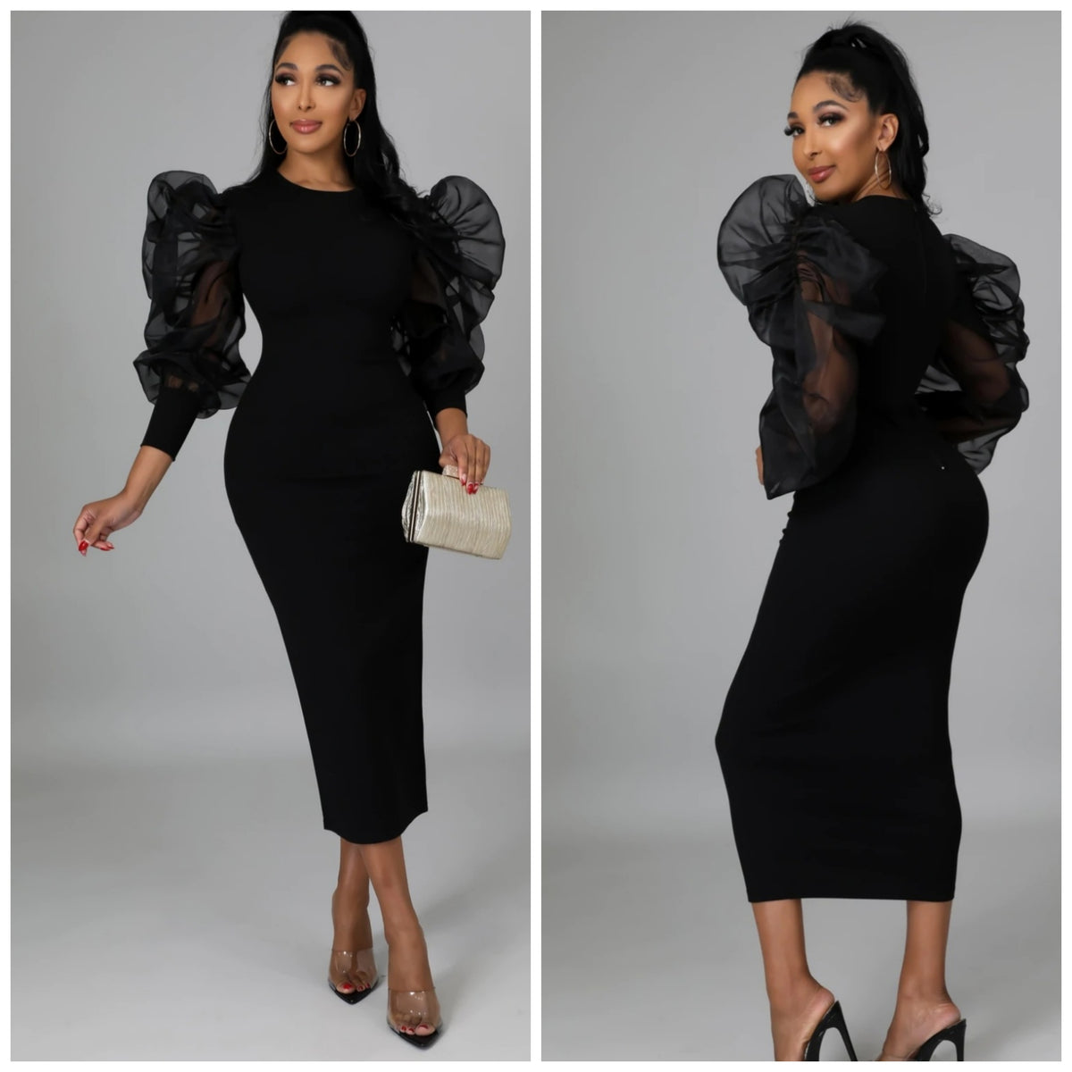 Skylar Sheer Sleeve DRESSES – OH!THAT'S ME